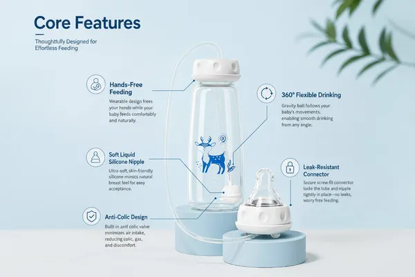 Hands_Free_Anti_Colic_Milk_Feeding_Bottle_240ml_Silicone_Adjustable_Leakproof_Baby_Milk_Bottle_With_Straw_And_Fast_Flow_Nipple_Pack_Of_2