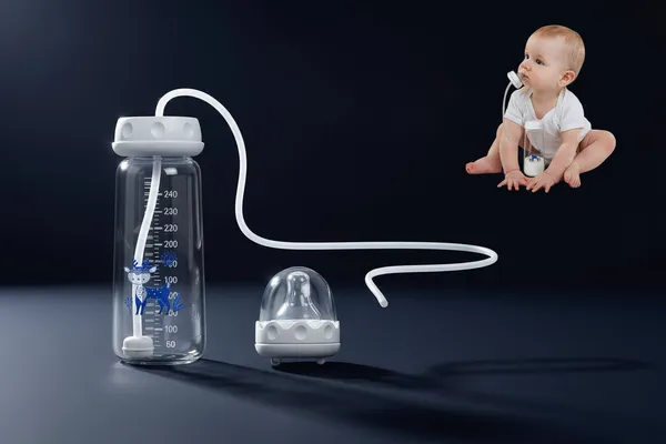 Hands_Free_Anti_Colic_Milk_Feeding_Bottle_240ml_Silicone_Adjustable_Leakproof_Baby_Milk_Bottle_With_Straw_And_Fast_Flow_Nipple_Pack_Of_3