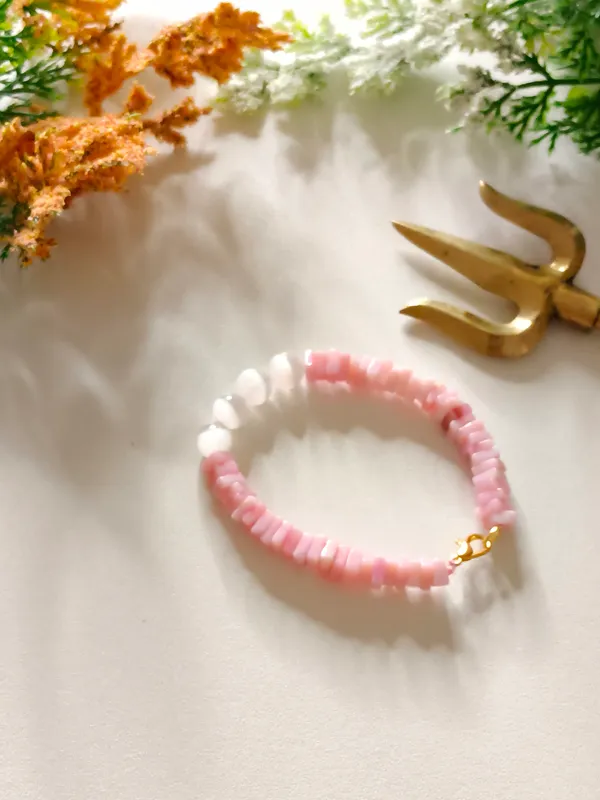 Pink,_White_Crystal_Bracelet_For_Unisex