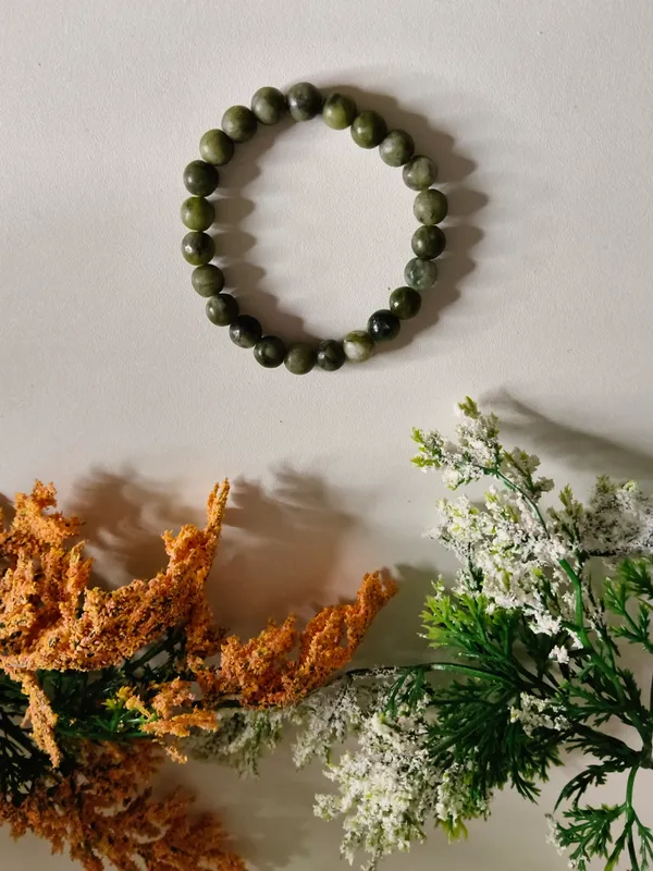 Green_Unakite_Crystal_Beaded_Bracelet_For_Unisex