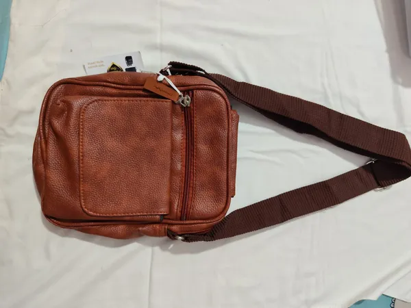 Brown_Textured_Leather_Crossbody_Sling_Bag_For_Men
