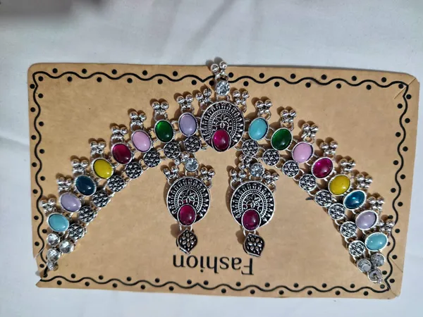 Multicolour_Oxidized_Silver_Necklace_Set_for_Women