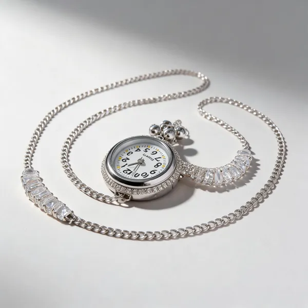 Silver_Tone_Metal_Analog_Watch_Pendant_Necklace_For_Women