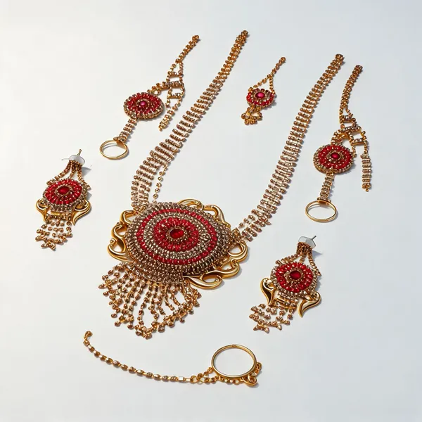 Gold-Tone_Red_Stone_Bridal_Necklace_Earring_Set_For_Women