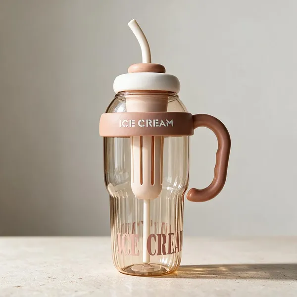 Bpa-Free_Plastic_1300Ml_Ice_Cream_Design_Insulated_Tumbler_With_Straw
