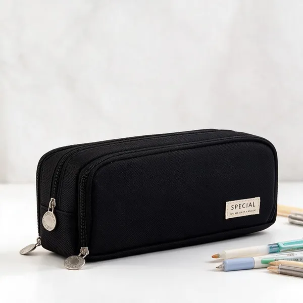 Canvas_Waterproof_3-Compartment_Pencil_Pouch_&_Organizer