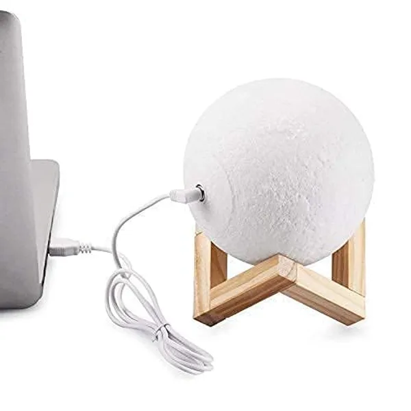 Pla_3D_Printed_7-Color_Rechargeable_Moon_Night_Lamp_With_Wood_Stand