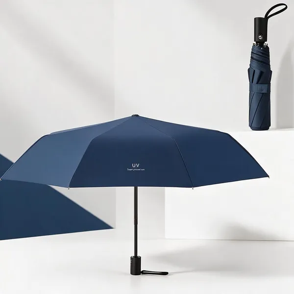 Navy_Blue_Pongee_Auto_Open_Close_Windproof_3-Fold_Compact_Umbrella