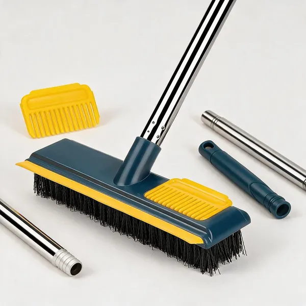 Stainless_Steel_2-In-1_Floor_Scrub_Brush_With_Squeegee_And_Hair_Comb