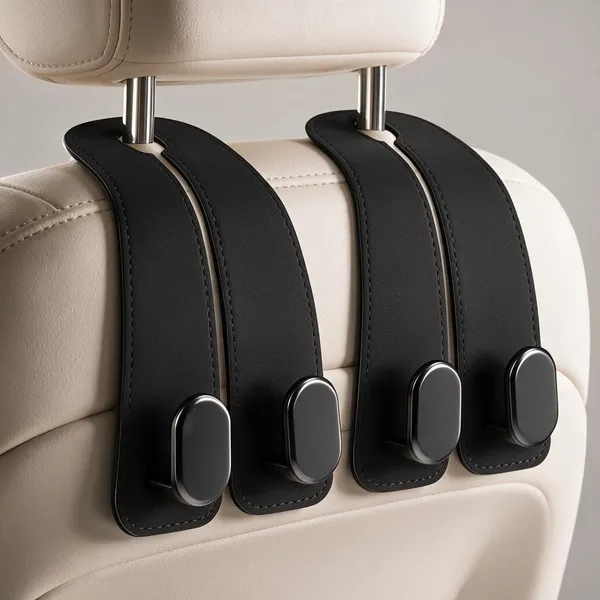 Pu_Leather_Stainless_Steel_Car_Seat_Headrest_Double_Hook_Pack_Of_3