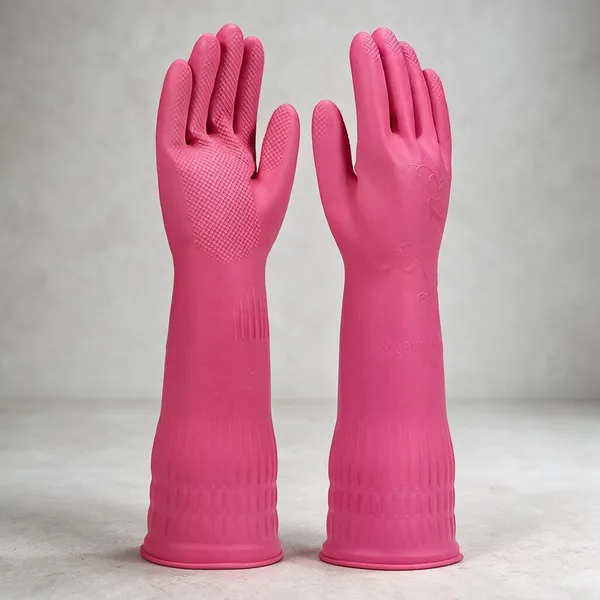 Pink_Rubber_Long_Reusable_Household_Cleaning_Gloves_Pack_Of_2
