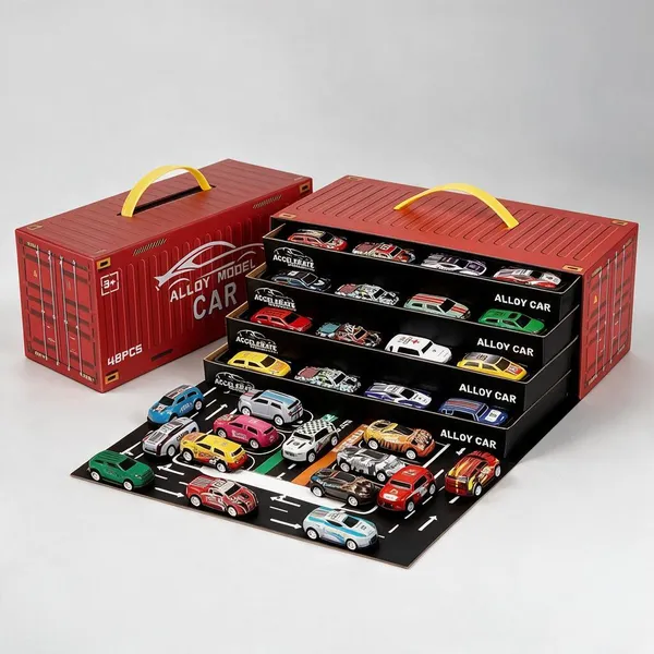 48-Piece_Multicolor_Pull_Back_Metal_&_Plastic_Toy_Car_Set