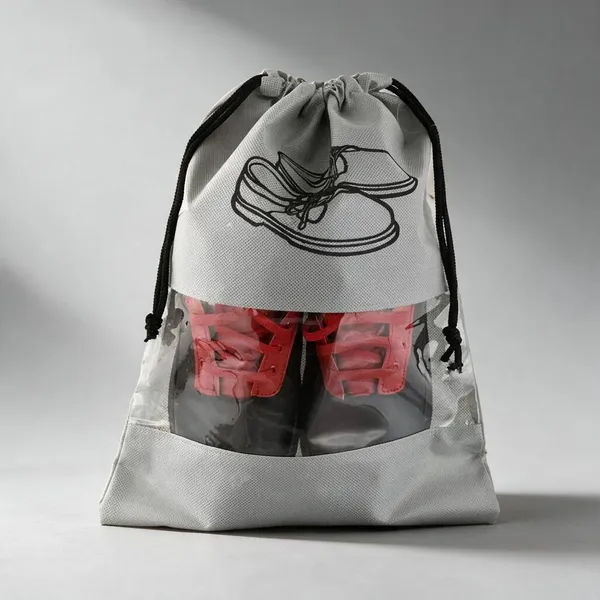 Waterproof_Non-Woven_Drawstring_Travel_Shoe_Storage_Bag_Pack_Of_4