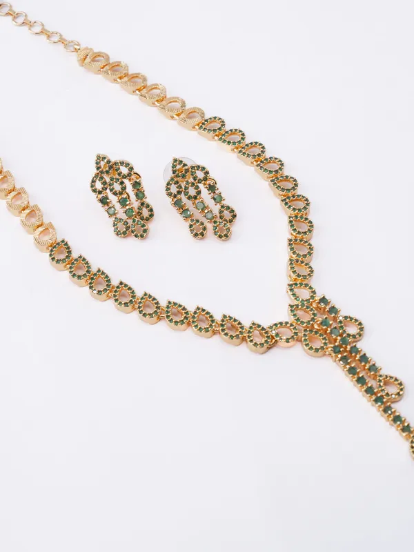 Emerald_Green_Teardrop_Bloom_Statement_Necklace_Set_|_High-Quality_Long-Lasting_Jewellery