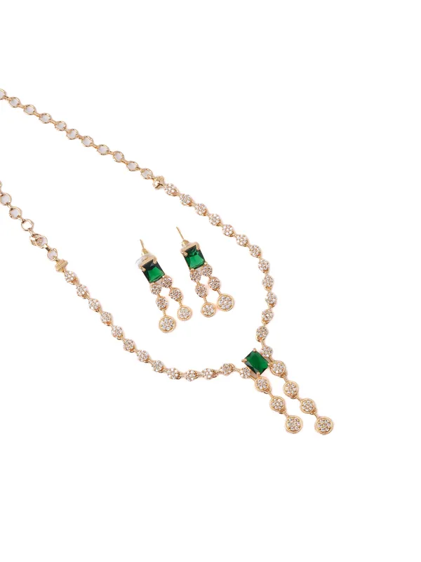 Emerald_Green_Crystal_Link_Statement_Necklace_Set_|_High-Quality_Long-Lasting_Jewellery