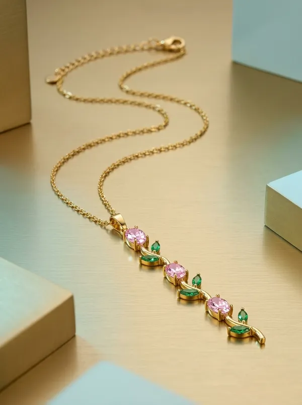 Aurelia_Vine_Pendant_Necklace_-_Pink_&_Green