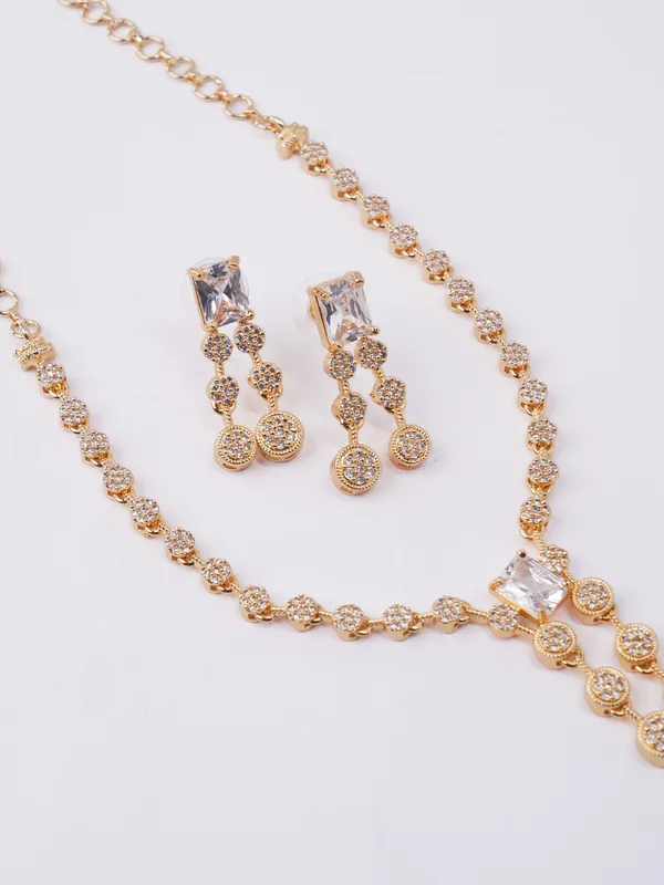 Pearl_White_Crystal_Link_Statement_Necklace_Set_|_High-Quality_Long-Lasting_Jewellery