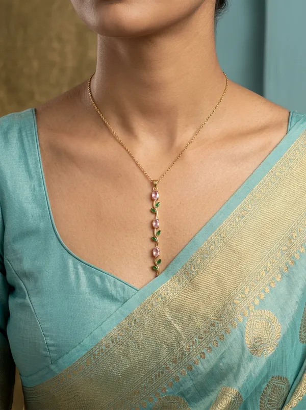 Aurelia_Vine_Pendant_Necklace_-_Pink_&_Green