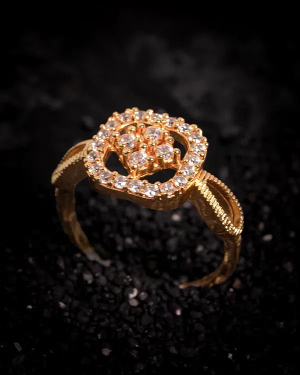 Vosgi_Gold_Plated_Square_Floral_CZ_Stone_Ring