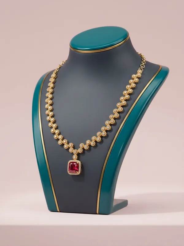 Vosgi_Red_Stone_Pendant_Drop_Necklace_Set_Design