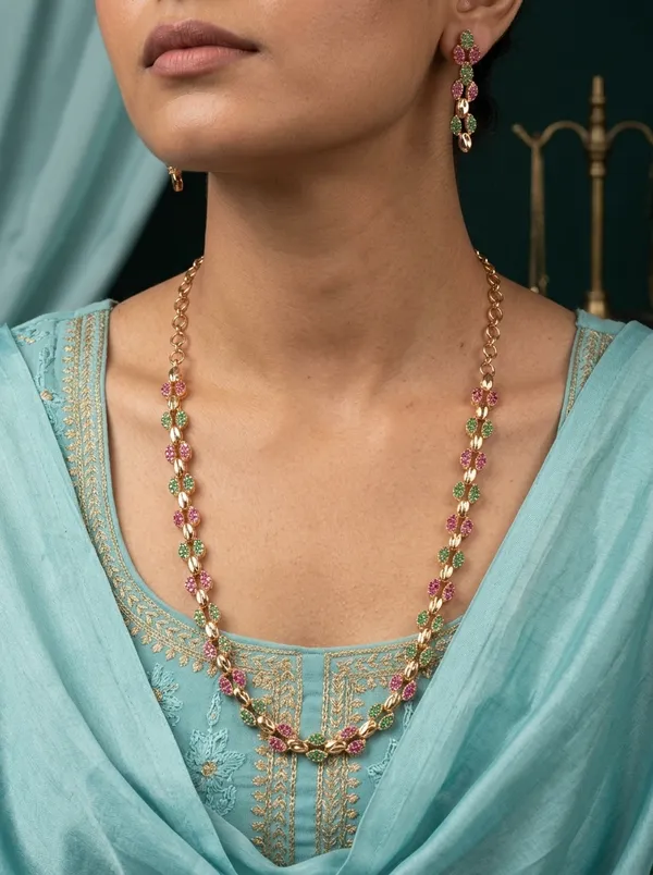 Goddess_Lakshmi_Coin_Choker_Necklace_Set_|_Gold-Plated_Temple_Bridal_Jewellery_with_Earrings