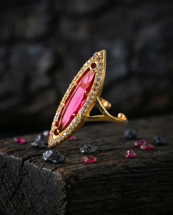 Vosgi_Gold_Plated_Ruby_Pink_Marquise_Cut_CZ_Stone_Statement_Ring