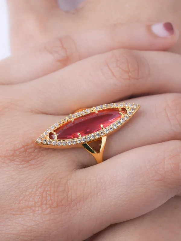 Vosgi_Gold_Plated_Ruby_Pink_Marquise_Cut_CZ_Stone_Statement_Ring