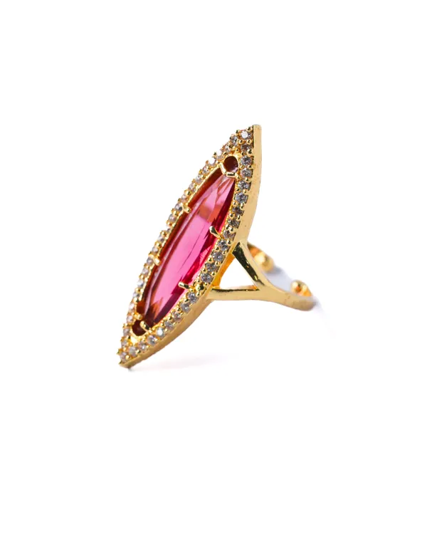 Vosgi_Gold_Plated_Ruby_Pink_Marquise_Cut_CZ_Stone_Statement_Ring
