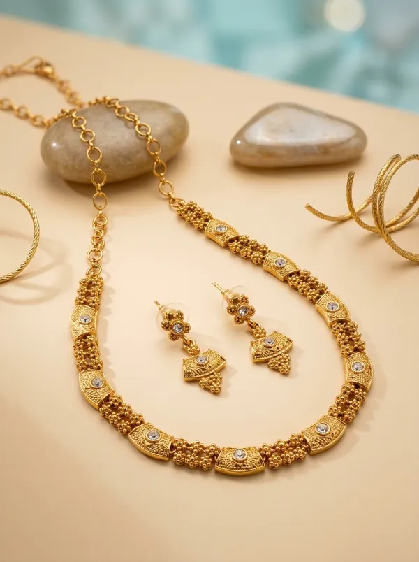 Crystal_CZ_Half-Moon_Arch_Necklace_Set_|_Gold-Plated_Temple-Inspired_Bridal_Jewellery
