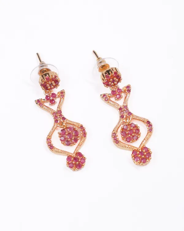 Antique_Ruby_CZ_Choker_Necklace_Set_|_Gold-Plated_Temple-Style_Bridal_Jewellery_with_Earrings