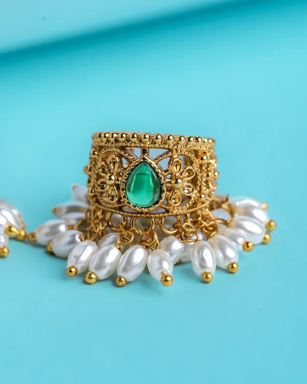 Kasu_Lotus_Earrings_-_Green
