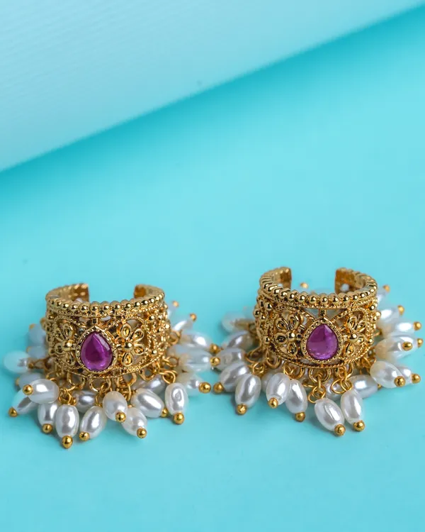Kasu_Lotus_Earrings_-_Pink
