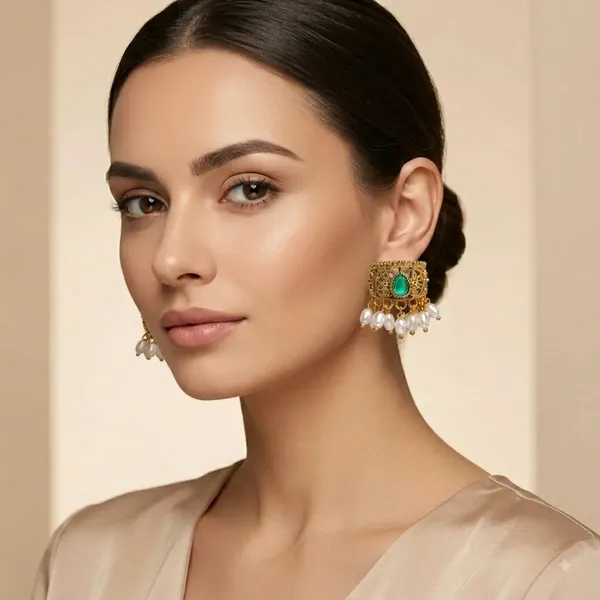 Kasu_Lotus_Earrings_Green
