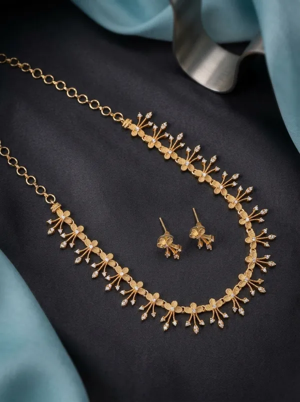 Pearl_White_Floral_Cascade_Necklace_Set_|_High-Quality_Long-Lasting_Jewellery