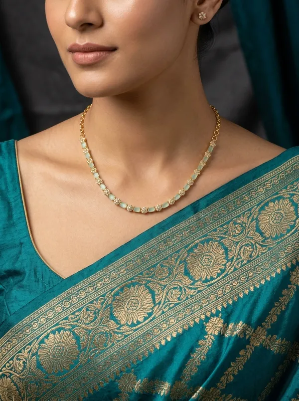 Mint_Emerald_Floral_Pearl_Necklace