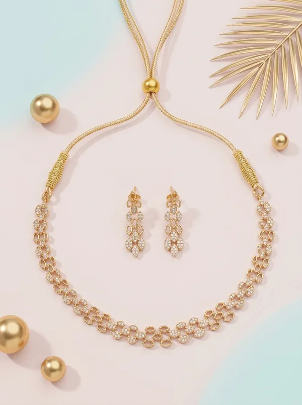 Elegant_Floral_CZ_Necklace_&_Earrings_Set_|_Gold-Plated_Bridal_Jewellery_for_Indian_Weddings