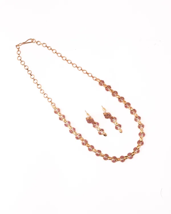 Antique_Ruby_CZ_Beaded_Floral_Necklace_|_Gold-Plated_Temple-Style_Bridal_Jewellery
