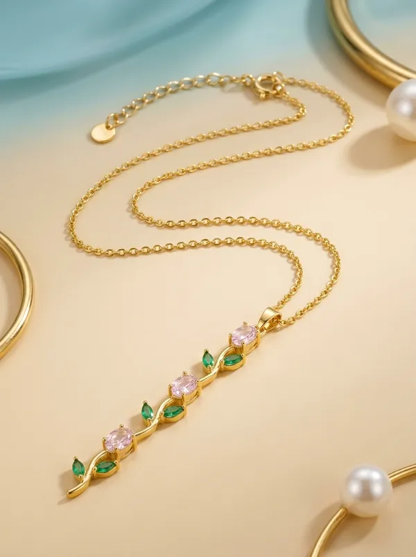 Aurelia_Vine_Pendant_Necklace_-_Pink_&_Green