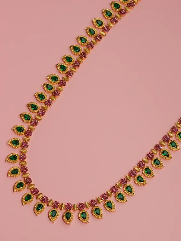 Mayil_Veli_Haaram_Necklace_-_Green_&_Pink