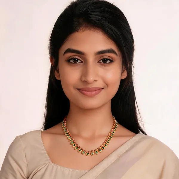 Mayil_Veli_Haaram_Necklace_Green_And_Pink