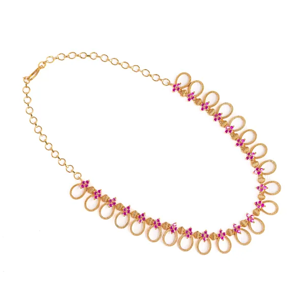 Pookkal_Veli_Necklace_-_Pink