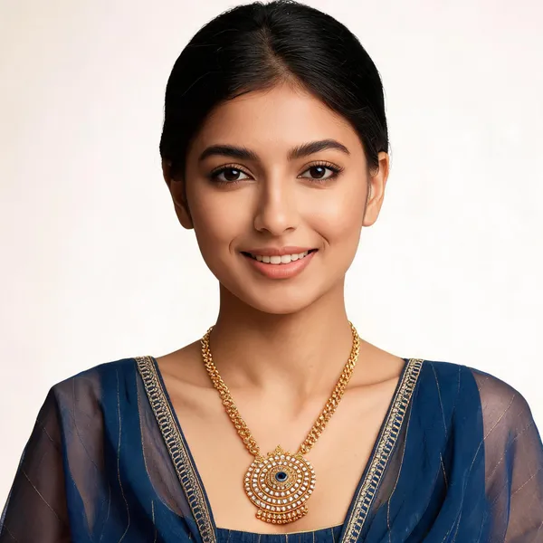 Kolam_Bloom_Haaram_Necklace_Blue