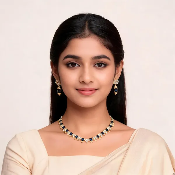 Gopuram_Bloom_Necklace_Blue