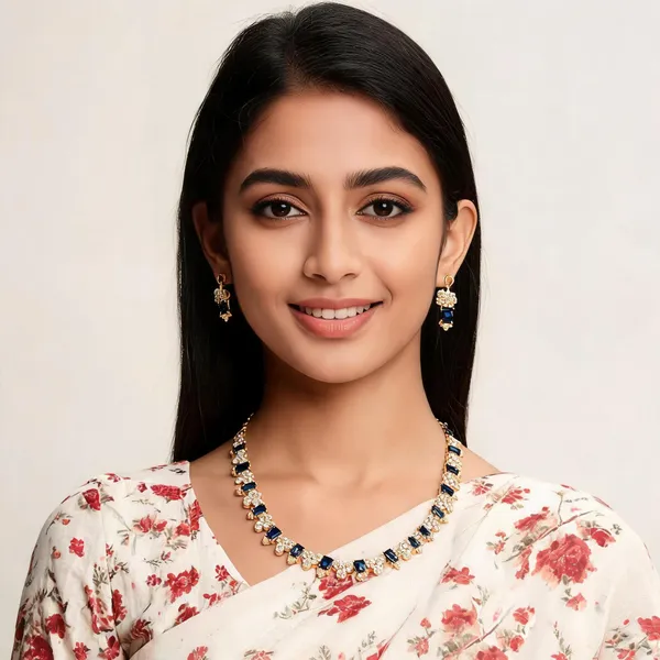 Gopuram_Bloom_Necklace_Blue
