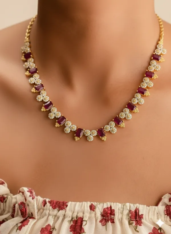 Gopuram_Bloom_Necklace_-_Red
