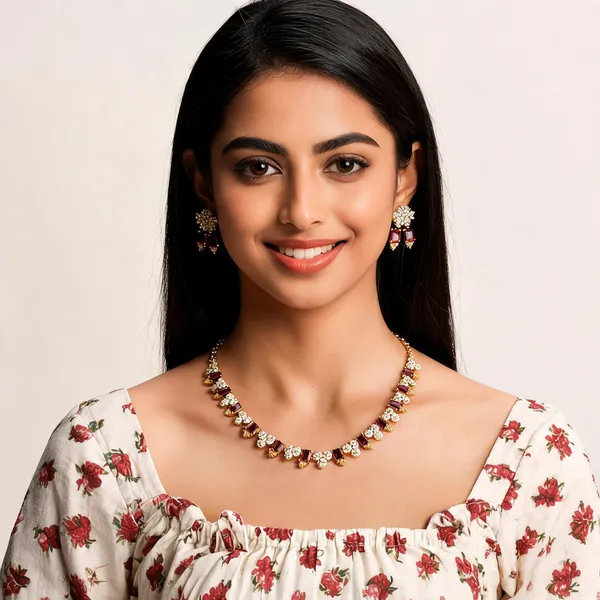 Gopuram_Bloom_Necklace_Red