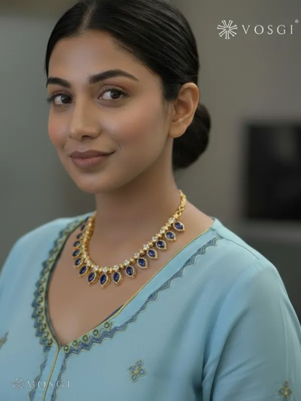 Mayil_Bloom_Necklace_-_Blue