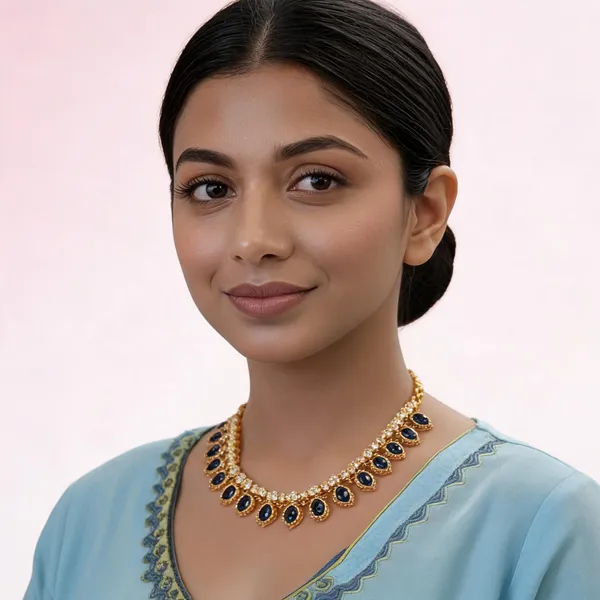 Mayil_Bloom_Necklace_Blue