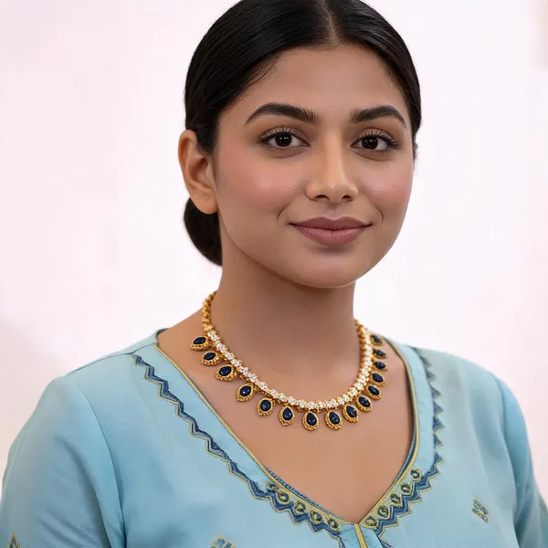 Mayil_Bloom_Necklace_Blue