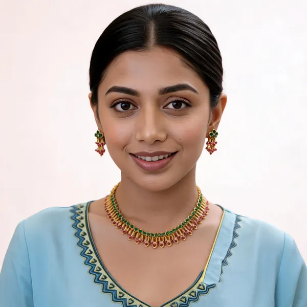 Lotus_Bloom_Necklace_Pink_And_Green